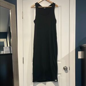 Hurley Cotton Black Racer Back Sleeveless Dress